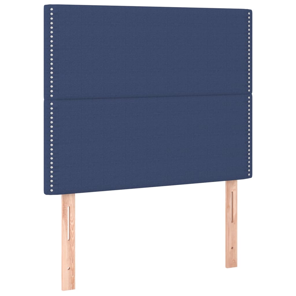 Bed Frame without Mattress Blue 120x200 cm Fabric