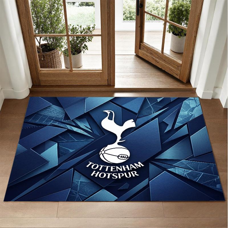 Tottenham Hotspur Tasarımlı Kristal Kadife Halı Yatak Odası Girişi İçin Yumuşak Dekoratif Mat
