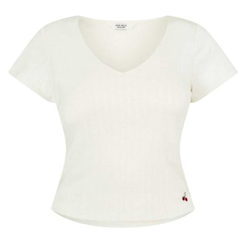 Jack Wills Womens/Ladies Cropped V Neck T-Shirt