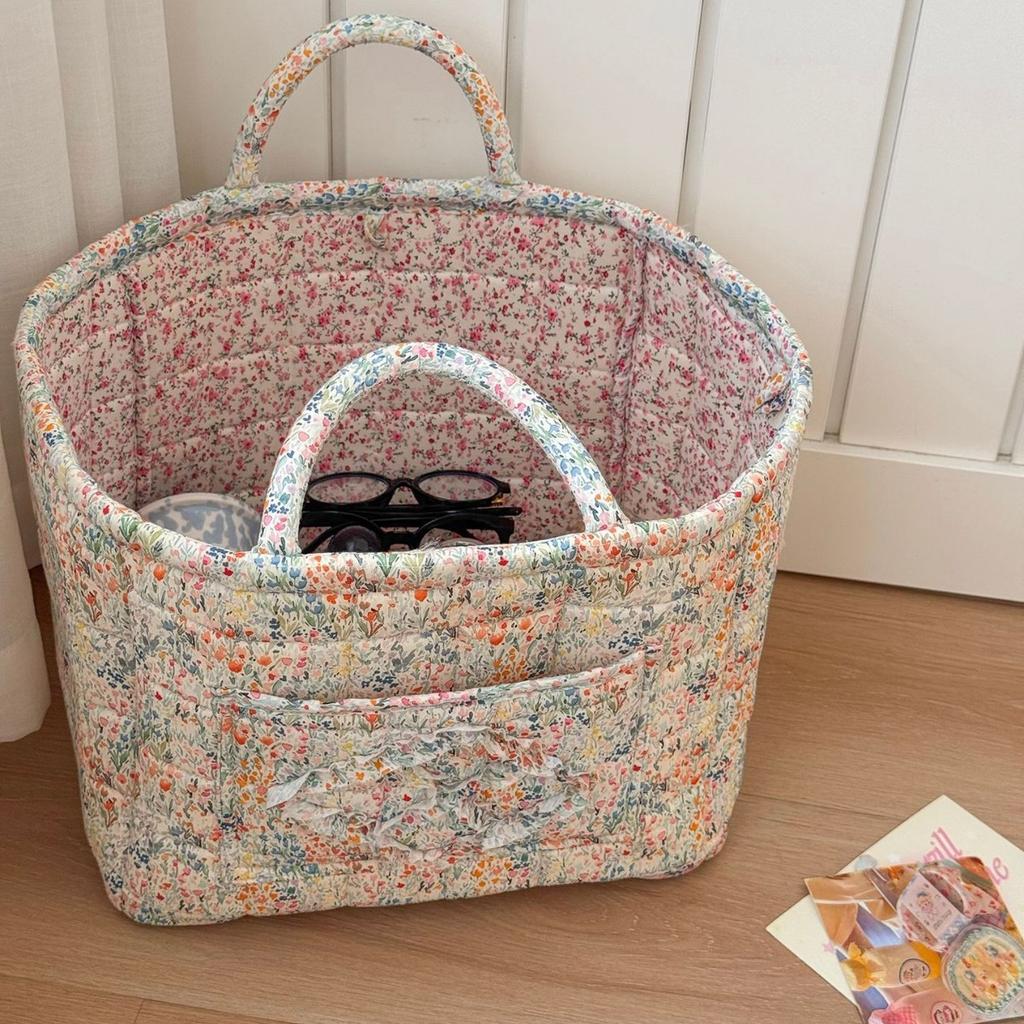 Pastoral Floral Dirty Clothes Basket | Home Use | High-Value Fashionable|Large Capacity Foldable | Youngsters's Toys and Snacks
