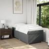 Maison Exclusive - Slatted Bed Base with Mattress Dark Grey 90x200 Cm Fabric