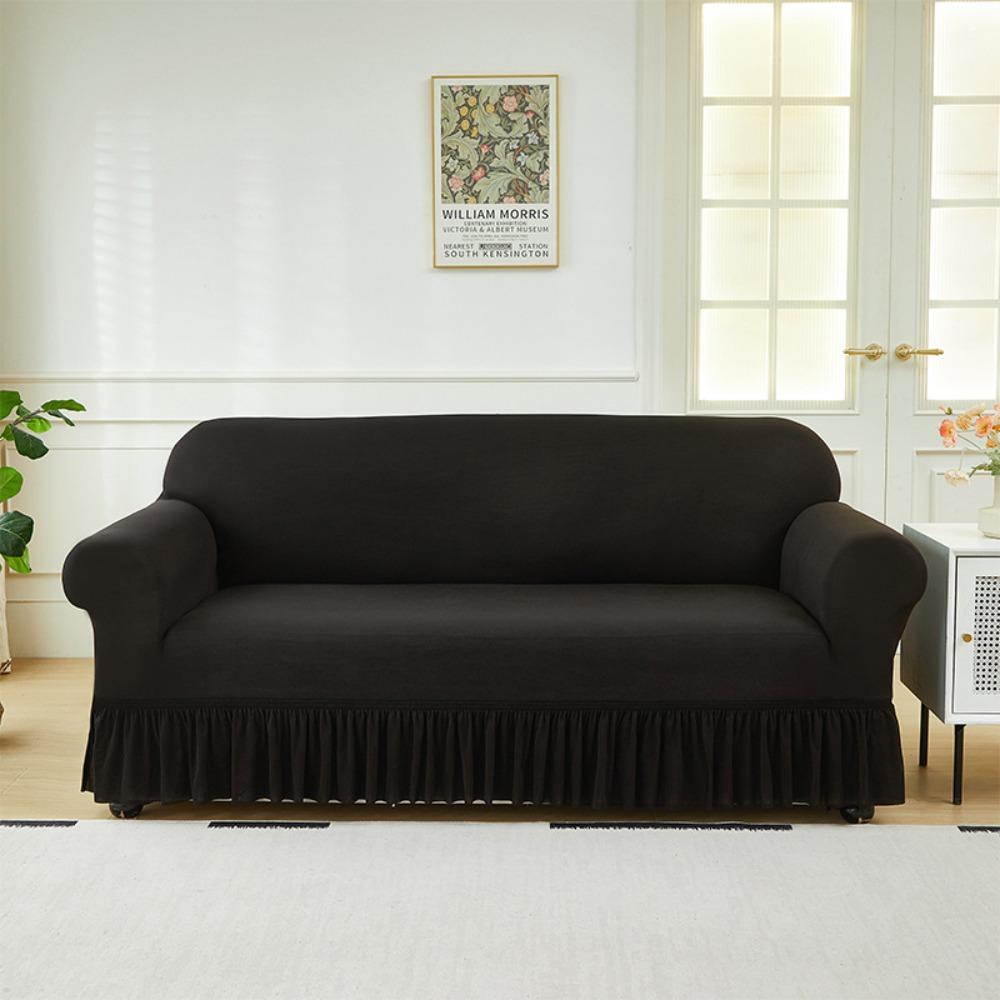 Full Cover Sofa Slipcover Stretchable Couch Cover with Skirt Home Decor Living Room Furniture Protector