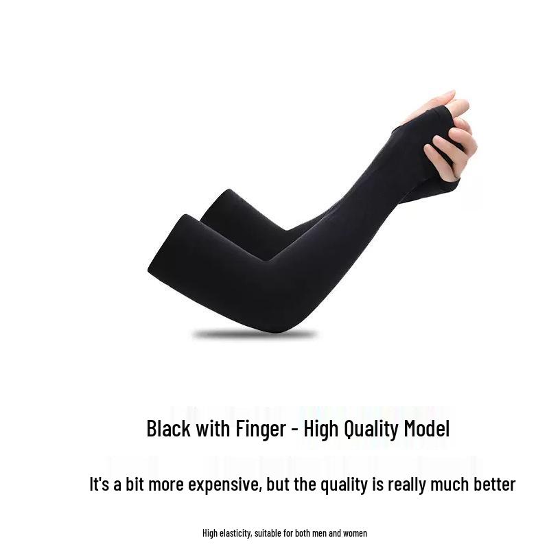 Unisex Anti-UV Cooling Arm Sleeves for Summer Cycling & Driving - Breathable Ice Silk