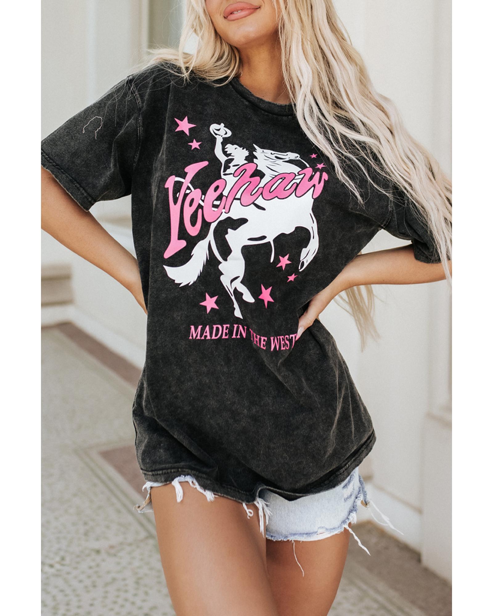 

Футболка с графическим принтом Azura Exchange Yeehaw