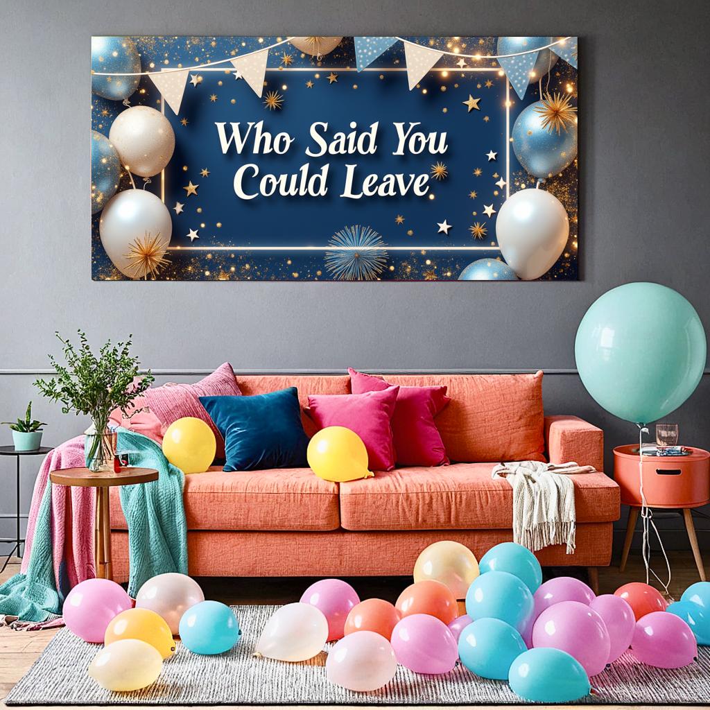 Backdrops Silver Theme Banner Decoration Blue Theme Celebration Banner for Graduation Party Photo Shoot Holiday Celebration