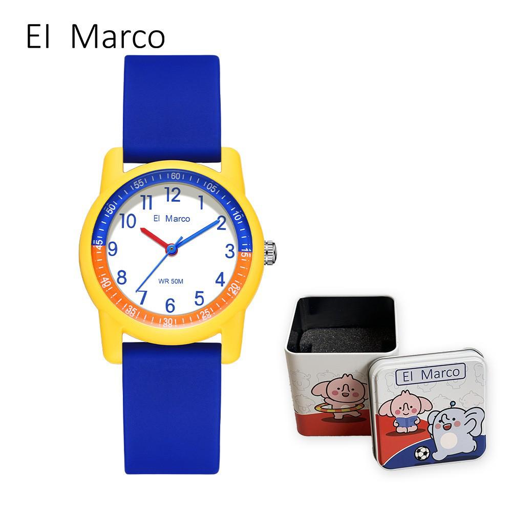 Marco Quartz Unisex Children's Sports Watch - Simple, Stylish, Waterproof with Color Block Design for Students