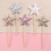 Ins Baby Shower Girl Glitter Pink Crown Boy Birthday Party Headwear Stage Performance Headband Star Fairy Stick