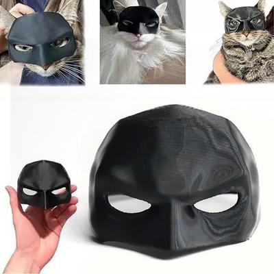 Maska nietoperza dla kota Zabawna maska hełmowa dla kota w kształcie czarnego nietoperza Akcesoria do kostiumów na Halloween dla kotów Rekwizyty do zdjęć Dekoracja Halloweenowa
