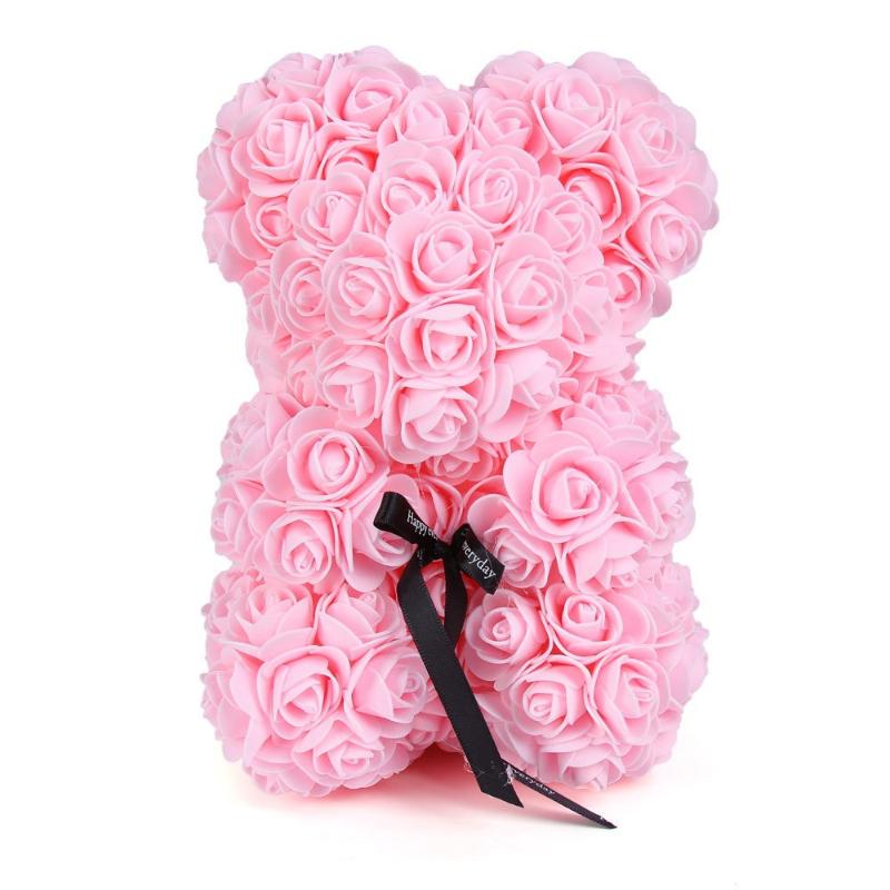 1pc Valentine s Day Gift Creative Rose Bear Gift PE Flower Romantic Foam Bear Hug Bear