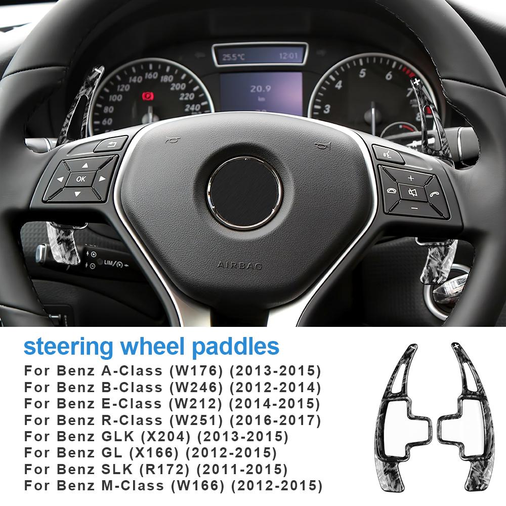 Carbon Abs Car Steering Wheel Paddle Shifter Cover For Mercedes Benz A B Class W447 W176 W246 MB SLK R172 CLA C117 GLA X156