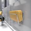 Stainless Steel Suction Cup Sponge Holder Durable Rustproof Drain Caddy Kitchen Sink Organizer for Daily Kitchen Cleaning Tool Storage
