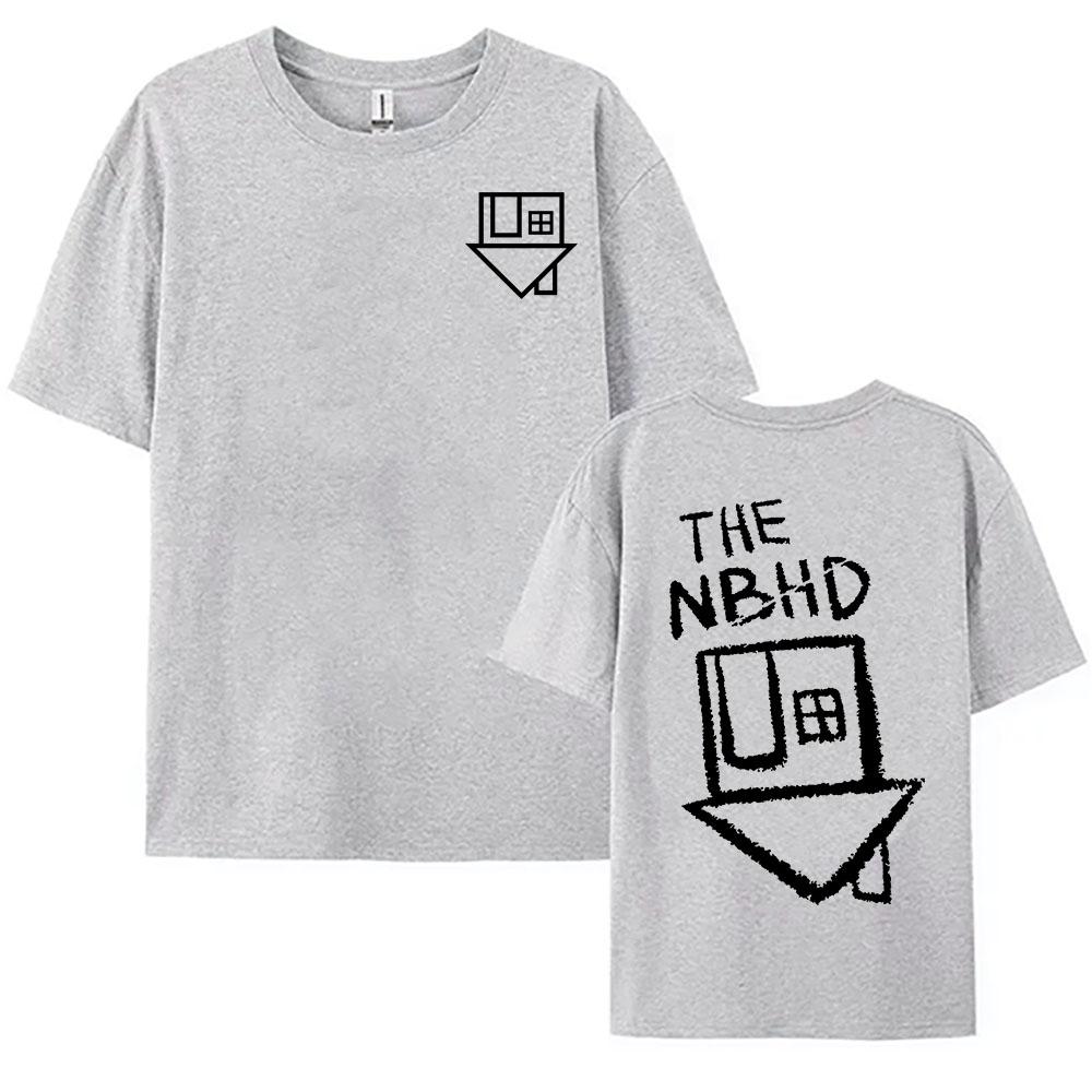 Women Tees Band The Neighbourhood NBHD Printing Tshirts Short Sleeve Round Neck Cotton T-shirt Casual Hip Hop Unisex Streetwear