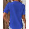 2023 Summer Women's European and American Fashion Hollow Short-Sleeve Shirt