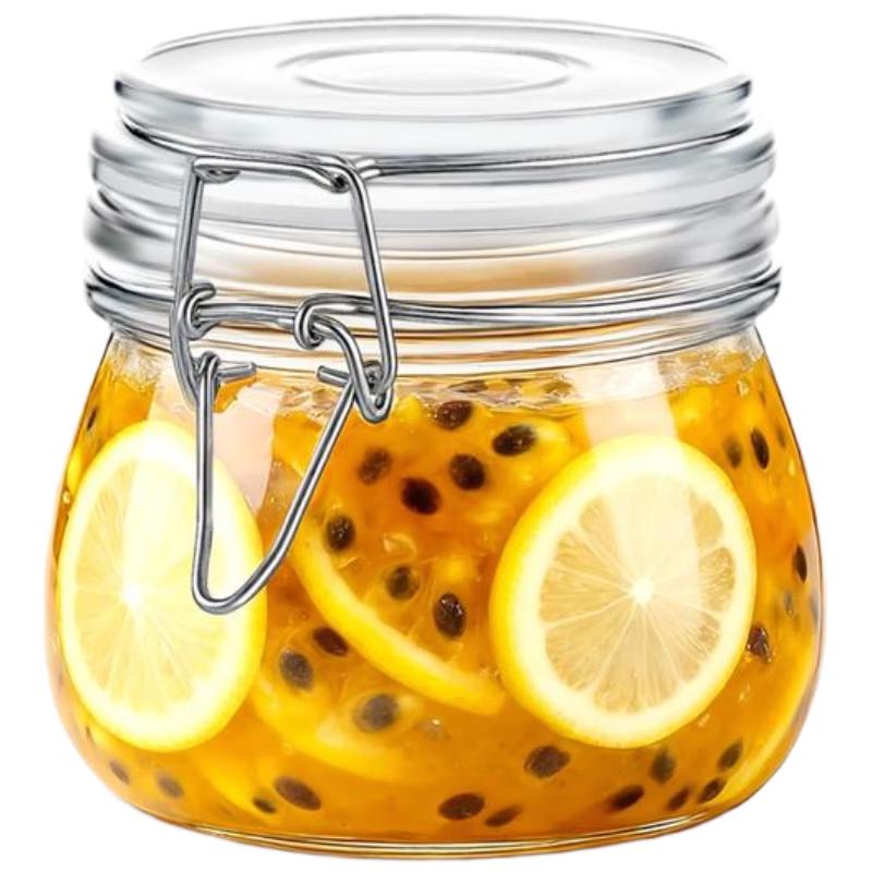HANDUNYOU Round Glass Sealed Storage Jar
