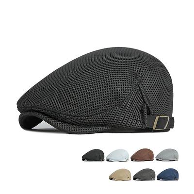1Pc Men'S Casual Hat Berets Caps For Flat Cap Breathable Mesh Cap Golf Hat