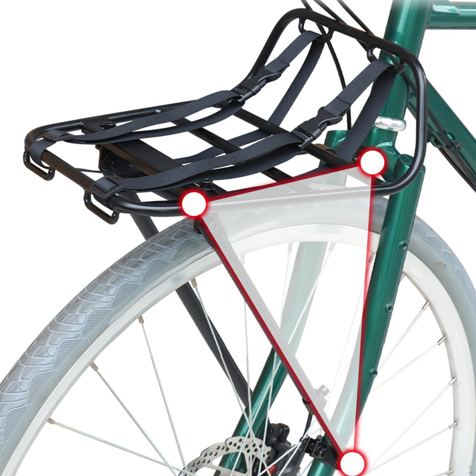 

Передній багажник для вилки, Стабільне перевезення дорожнього велосипеда, Багатофункціональний багаж Алюмінієвий сплав,