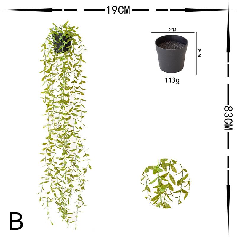 Simulare Verdeață Artificială Agățat Perete Acasă Grădină Decor Rattans Plante Viță-de-vie Frunze verzi