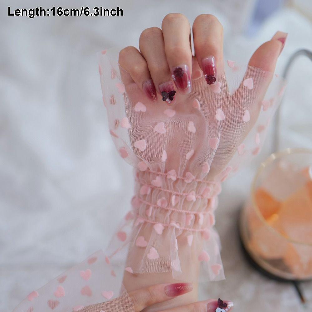 Breathable Cuffs Sleeves Pleated False Sleeve Cuffs Arm Wear  Nails Photography Studio