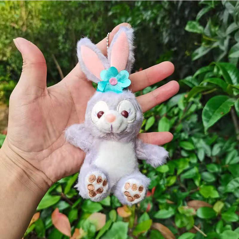 Cartoon Starry Adorable Duffy Plush Toy Backpack Keychain Doll Accessory Rabbit