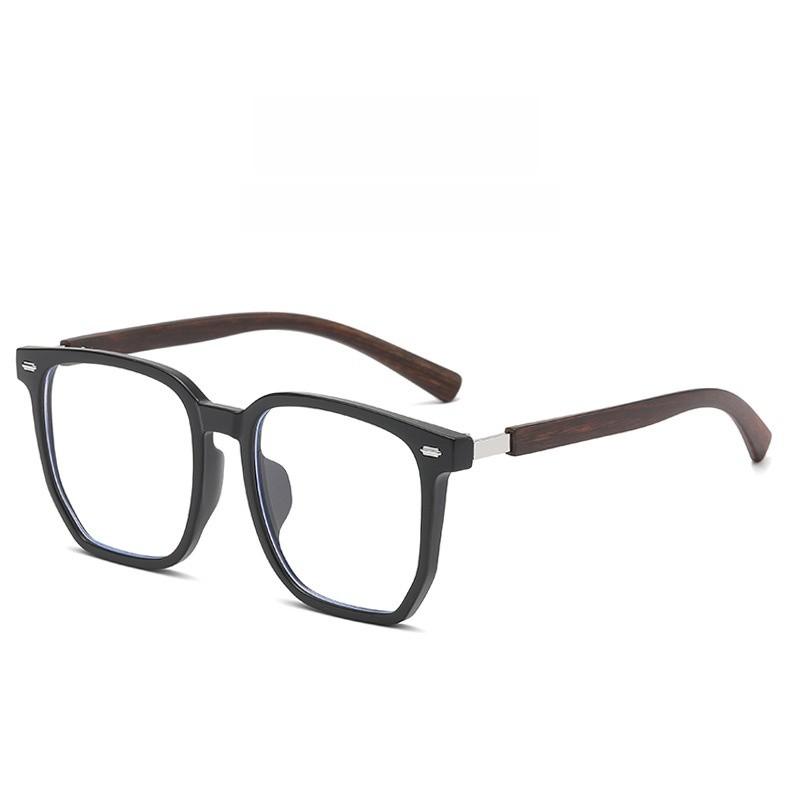 Retro Hexagon Blue Light Blocking Glasses Frame With Resin Lenses For Stylish Office Wear