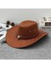 Western Hat With Cow Skull Decor Wide Brim Sun Hat For Outdoor Party