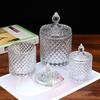Transparent Glass Jar Yurt Food Roman Jar with Lid Handmade DIY Candle Holder Candy Storage Jars Home Decor Bottles Jars Boxes