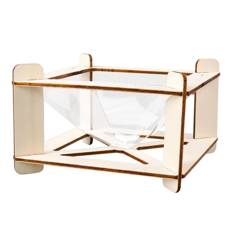

Physics Optical Experiment Tool Assembly Wooden 3D Hologram Projector Hands on Learning Toy for Classroom Education 1