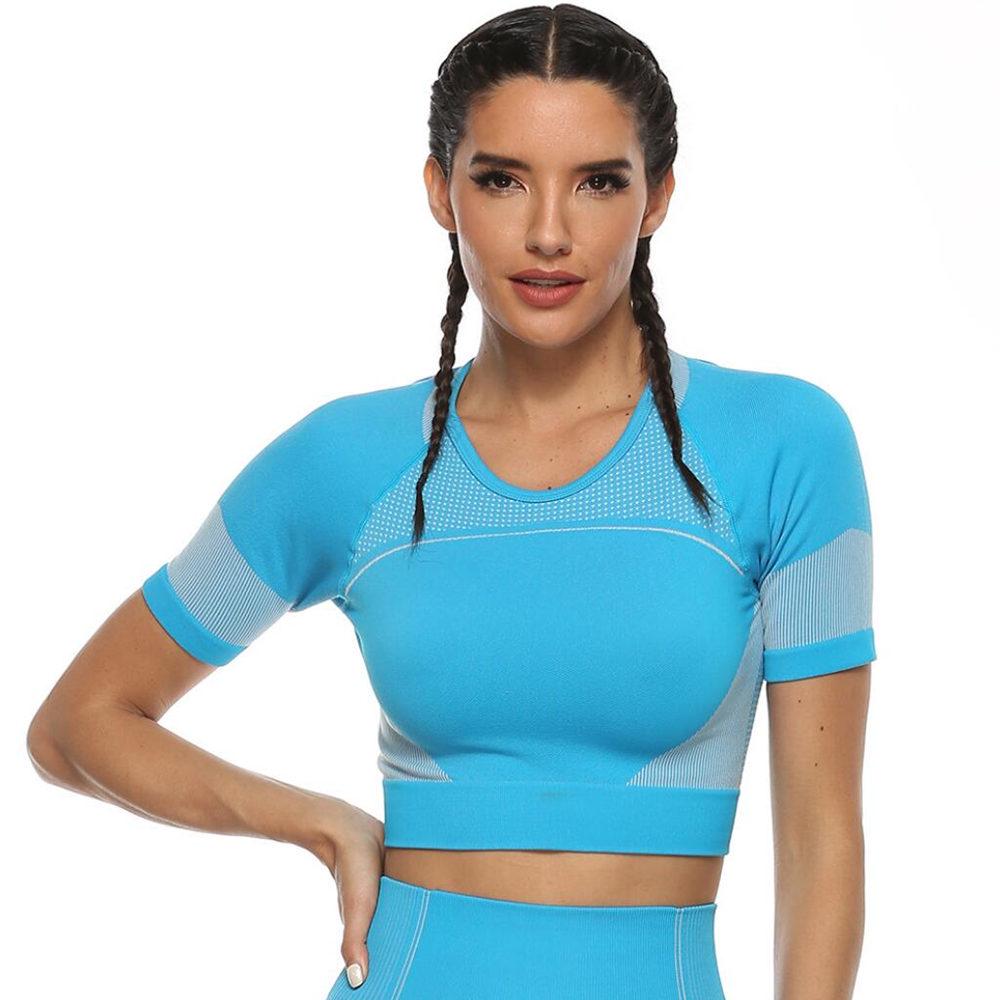 Buy Women Yoga Suits Short sleeve t 