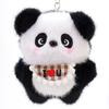 Niedliche Latzhose Plüschtiere Nationales Schatz Großer Panda Puppe Tasche Hängende Dekoration Schlüsselanhänger Puppe