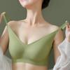 Seamless Latex Underwear Women's Summer Thin Section Without Steel Ring Small Breasts Gathered Breasts Anti-sagging Sports Bra