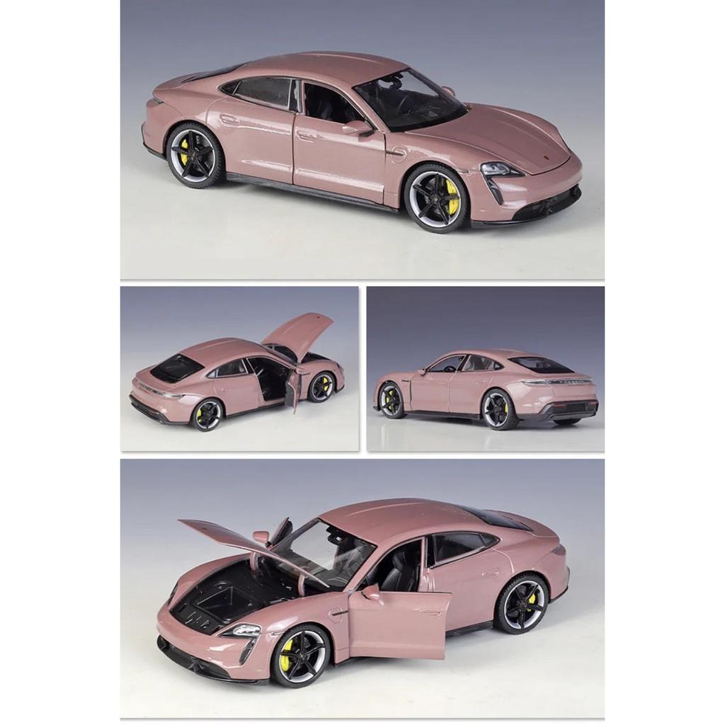 Welly 1/24 Porsche Taycan Turbo S Alloy Sports Car Model Diecasts Metal New Energy Vehicles Car Model Simulation Kids Toys Gifts