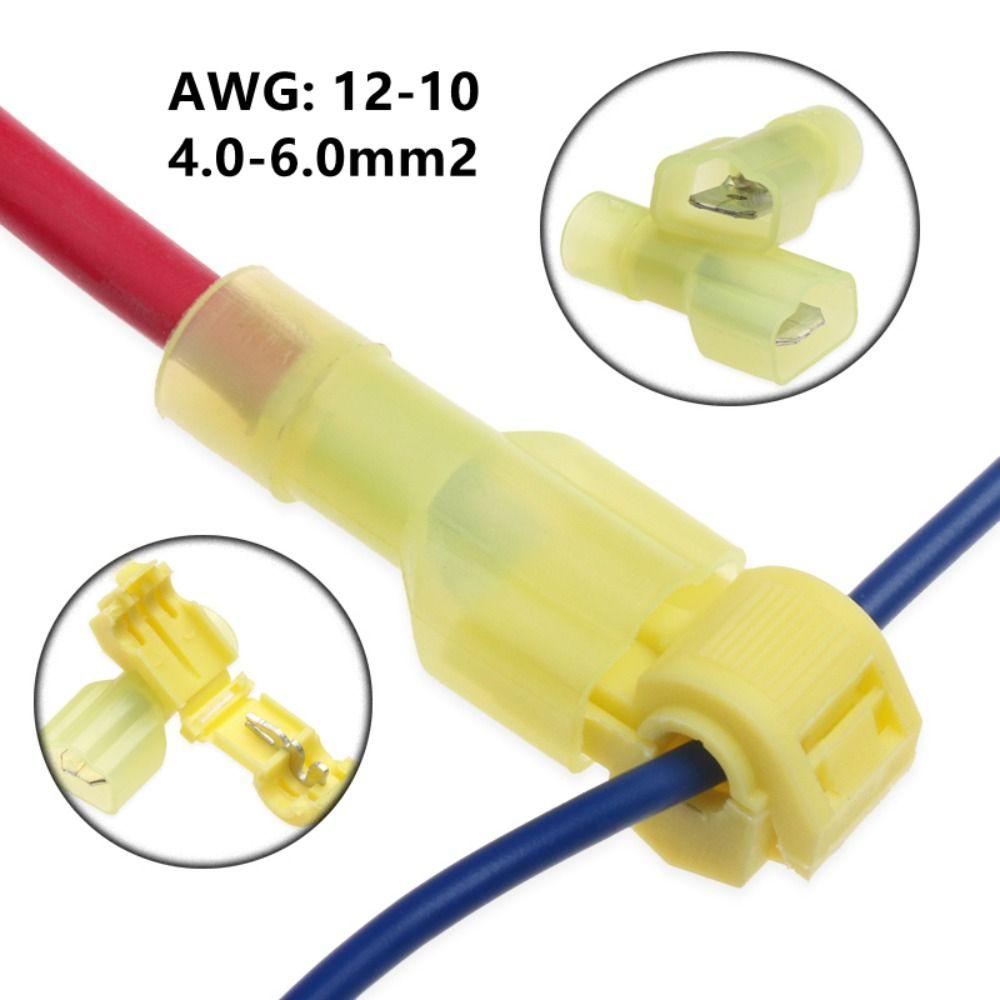 20PCS/Set T-shaped Crimp T-Tap Wire Connector Waterproof Crimp Wire Terminal  Electrical