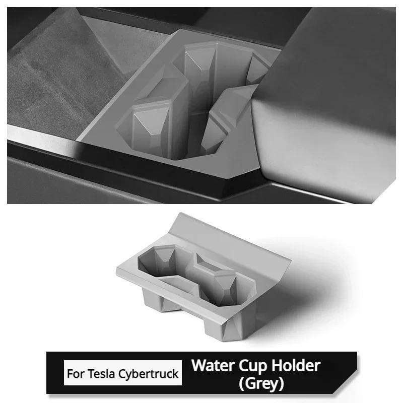 Drink Holder For Tesla Cybertruck 2025 Central Control Water Cup Holder Silicone Water Cup Limiter Pickup Truck Car Accessories серый