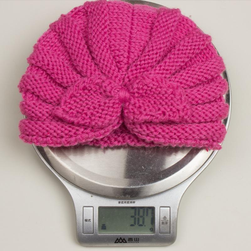 Autumn and winter new children's wool rabbit ear hat, baby solid color knitted wool hat, baby hat