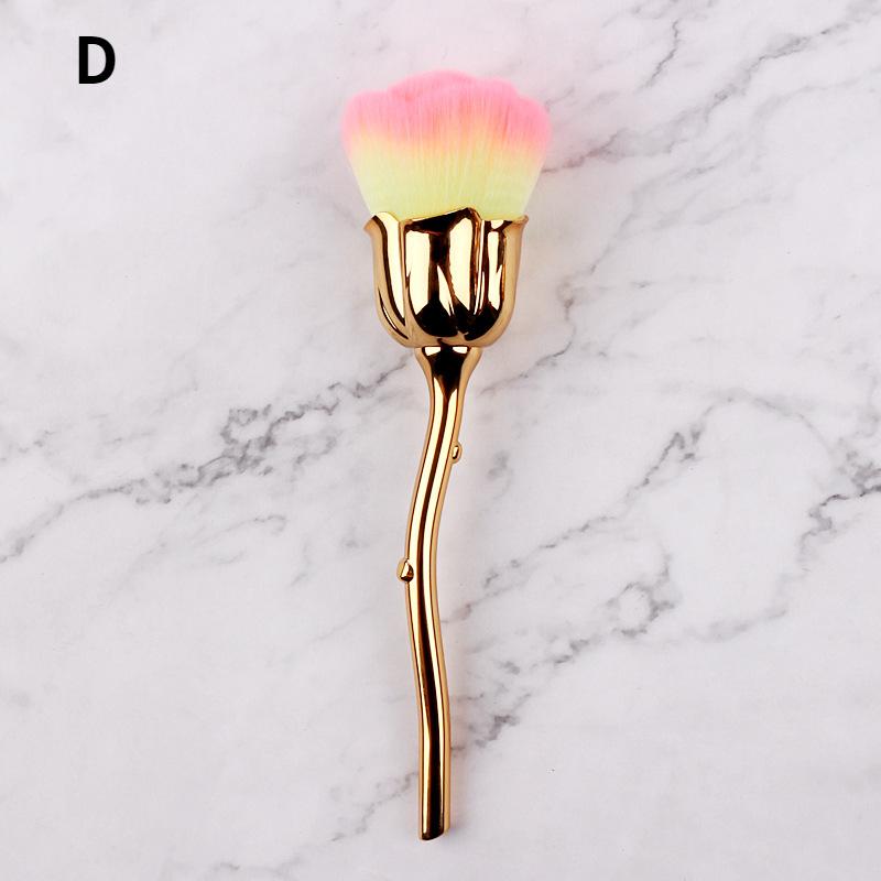 Rose Nail Art Dust Brush For Manicure Beauty Brush Blush Powder brushes Fashion Gel Nail Accessories Nail Material Tools