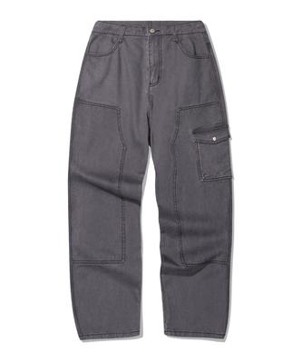DIVINE DISTANCE Twill Work Pants [Charcoal]
