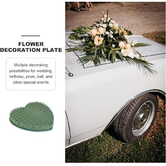 Flower Foam Cage with Suction Cup Green Wet Foam Blocks Floral Foam Block Artificial Floral Arrangements Mud for Florist Wedding Car Decoration