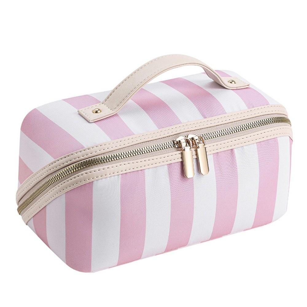 Polka Dot/Striped Women's Cosmetic Bag Vintage Travel Cosmetic Case  Makeup Accessory