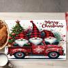 Weihnachts-Platzsets Baum-Muster Tischsets Hitzebeständige Leinen-Platzsets für Esszimmer- und Küchendekor für Festtagsmahlzeiten, Zusammenkünfte, Partytisch