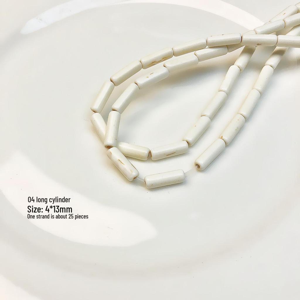 White Turquoise Beads for DIY Necklace Jewelry Accessories - Loose Spacer Beads