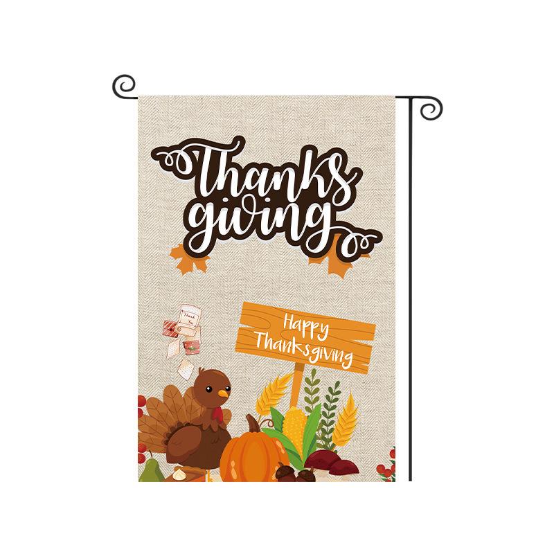 Thanksgiving Pumpkin Harvest Garden Flag for Outdoor Autumn Decor