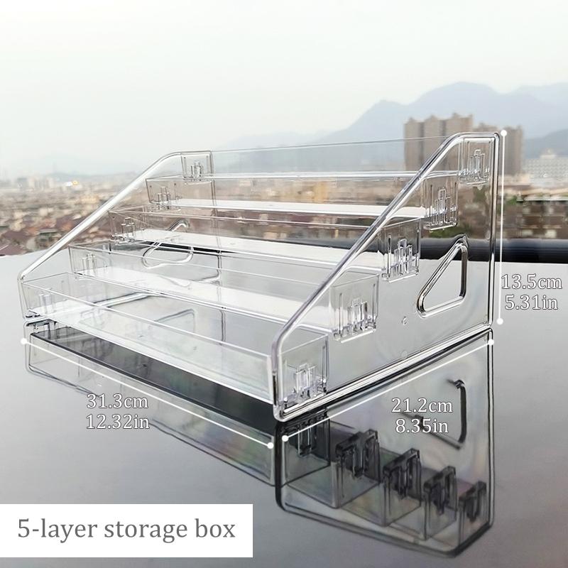Scaffale Espositore Trasparente a 3-7 Piani Multi-Livello Scalettato Scaffale Portaoggetti in Acrilico Giocattolo Modello Auto Anime Bottiglia di Vino Piccola Profumo