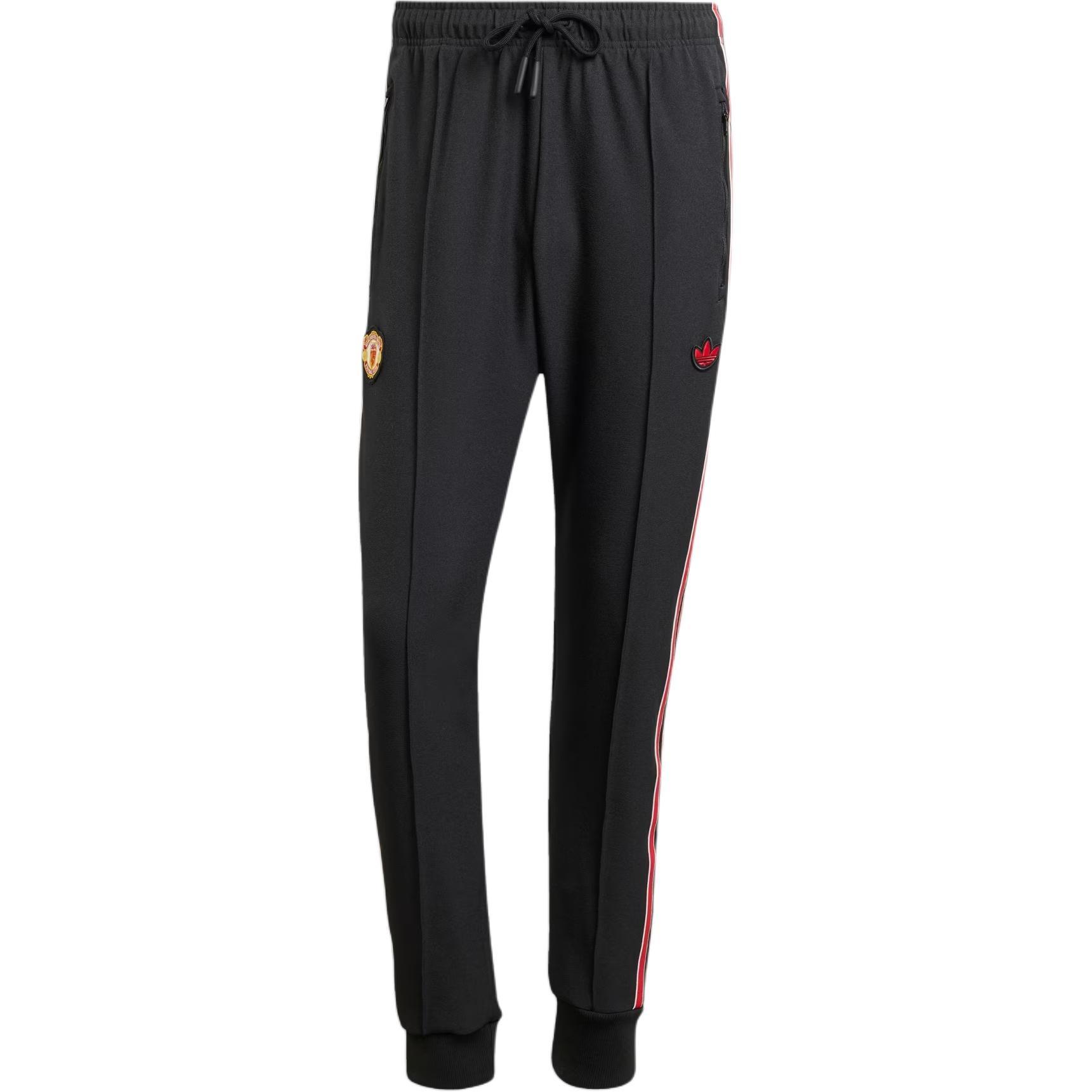adidas Manchester United Terrace Icons Track Pants Asia Sizing Black Red Men s JF0359 L