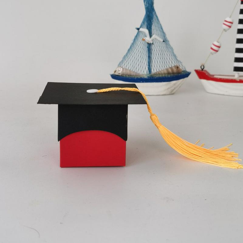 

European Doctor Hat Happy Candy Box, Graduation Party Personalized Scholar Hat Return Gift Packaging Carton