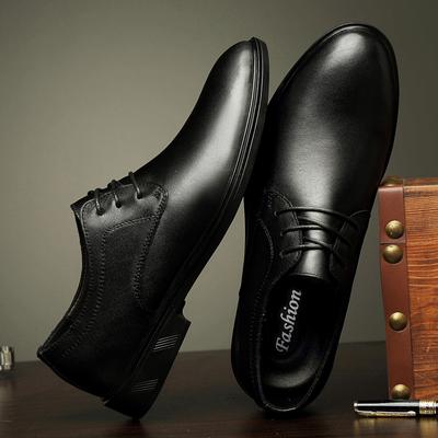 2025 New Men's Leather Shoes, British Four Seasons Business Dress Leather Shoes, Black First-layer Cowhide Men's Leather Shoes