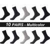 High Quality 10 Pairs Men Bamboo Fiber Socks Breathable Compression Long Sock Business Casual Male Large Size 38-45