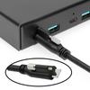 xiwai USB to USB Cord with Single Panel Mount 10Gbps 65W PD Power for Laptops and Screw-Locking 3.1 Type-C USB-C Cable, 3.25A 3.0 Connector, Data,