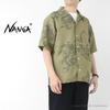 NANGA Saru Shirt N2500-1J600C Men's Short Sleeve Open Collar Floral Print M KHA Khaki