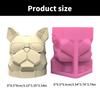 Innovative Silicone Flower Vase Mold Bulldog Shape Flexible Ornament Molds Silicone Flowerpot Mold Suitable for Crafting