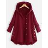 Women's Casual Loose Hooded Jacket for Spring and Autumn Regular Fit Long Style